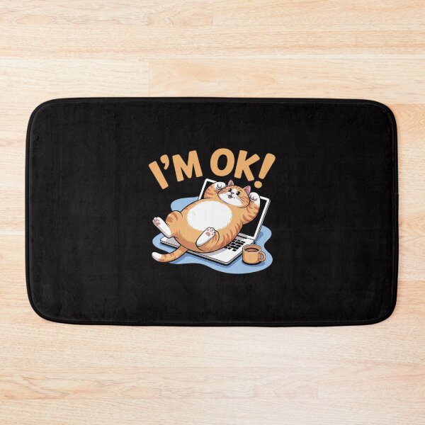 Item preview, Cat I'm OK Sad Cat Hard Work Office Employee Cool Cat designed and sold by demarioTTS.