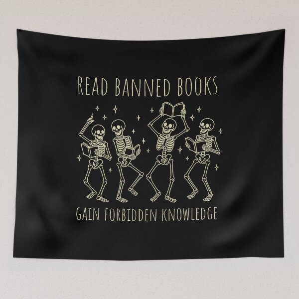 Item preview, Funny Skeleton Read Banned Books Gain Forbidden Knowledge designed and sold by EarlineImogene.