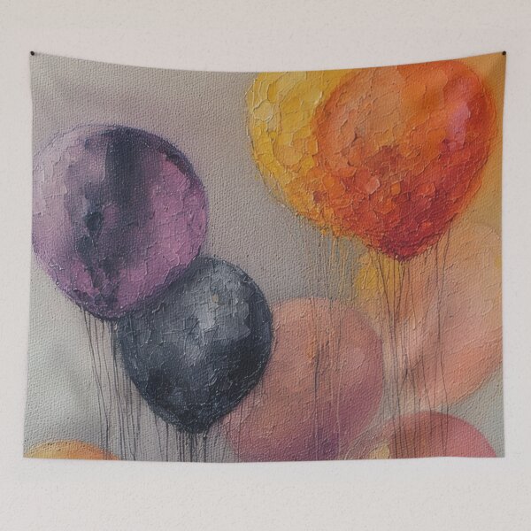 Item preview, Colorful balloons float in an impressionistic style designed and sold by Mianku | Für das Leben.