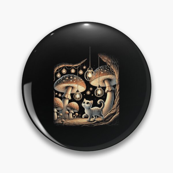 Item preview, Enchanted Mushroom Forest, Glowing Lantern, Magical Scene, Cute Kitten, Fantasy World, Whimsical Setting, Dreamy Atmosphere, Mystical Glow, Magical Forest, Enchanted Adventure designed and sold by FernLela.