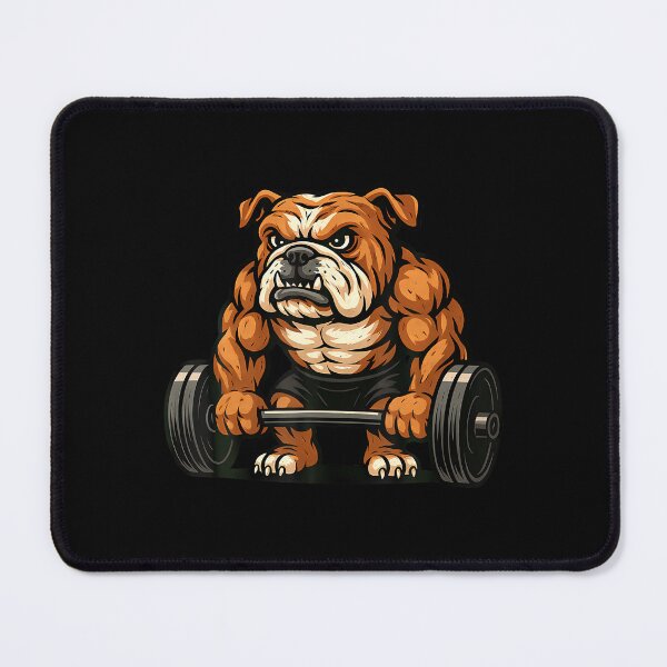 Item preview, English Bulldog Weightlifting Bodybuilder Workout Gym Dog designed and sold by LydiaShirley.