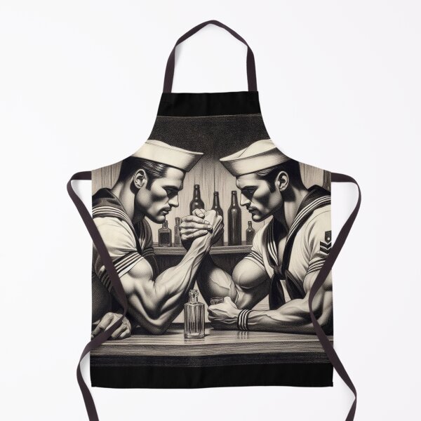 Item preview, Gay Sailors Arm Wrestling Warriors Tom of Finland Tribute Gay Pride Graphic Design designed and sold by ItsAKinkThing.