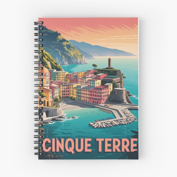 Item preview, Cinque Terre Italy Vintage Travel Poster – Coastal Wall Art designed and sold by Timeless Design.