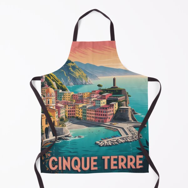 Item preview, Cinque Terre Italy Vintage Travel Poster – Coastal Wall Art designed and sold by Timeless Design.
