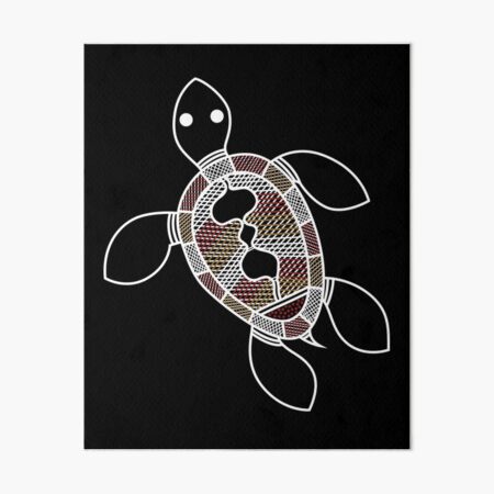 Aboriginal Art - Turtle Art Board Print