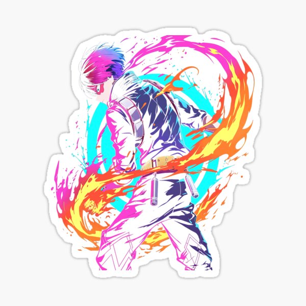 Item preview, Shoto Todoroki MHA Dynamic Elemental Power Art designed and sold by MulteeverseStudio.