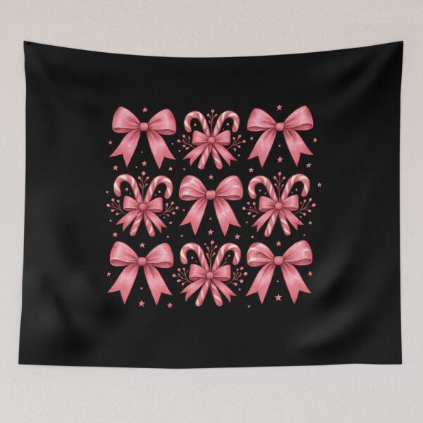 Item preview, Christmas Candy Canes Pink Bow Girly Holiday designed and sold by hemagamo.