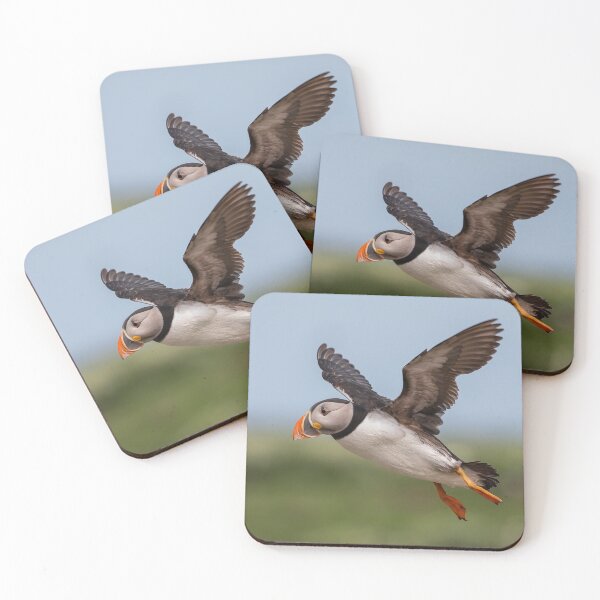 Item preview, Puffin in flight - Northumberland Coast  designed and sold by Ospreychild.