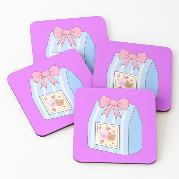 Item preview, valentine's gift bag with bear, rabbit, and heart with pink ribbon designed and sold by nuchz.