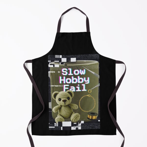 Item preview, Glitch Mug Design with “Slow Hobby Fail” and Craft Chaos Collage designed and sold by SplashTastic.