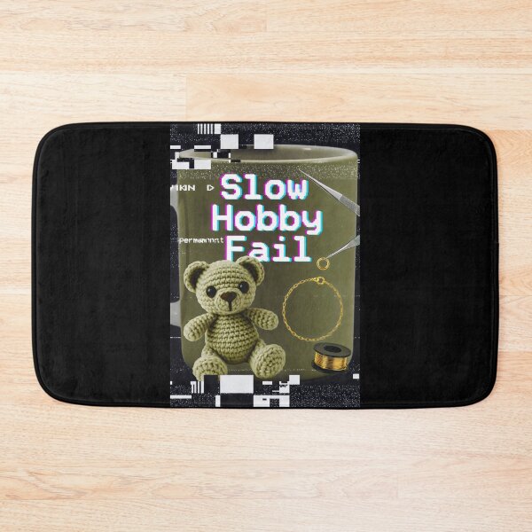 Item preview, Glitch Mug Design with “Slow Hobby Fail” and Craft Chaos Collage designed and sold by SplashTastic.