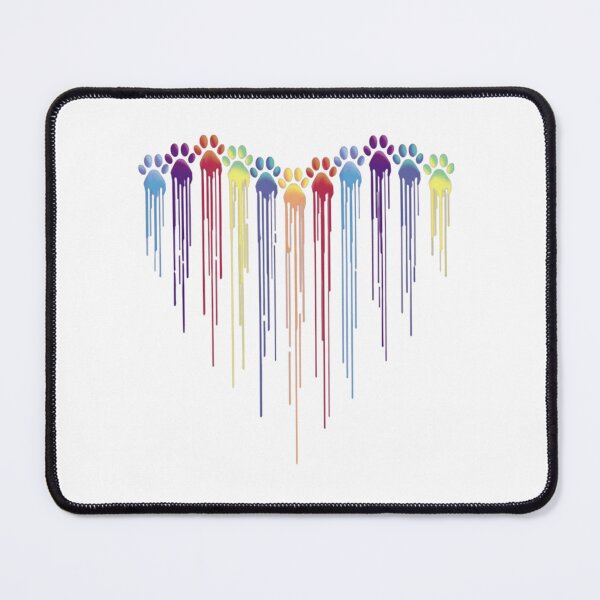 Item preview, Colorful Dog Paw Heart designed and sold by SnorkleSupply.