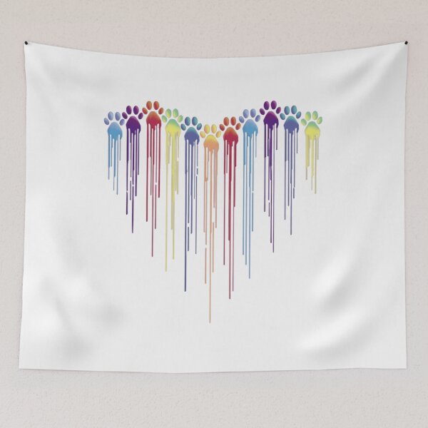 Item preview, Colorful Dog Paw Heart designed and sold by SnorkleSupply.
