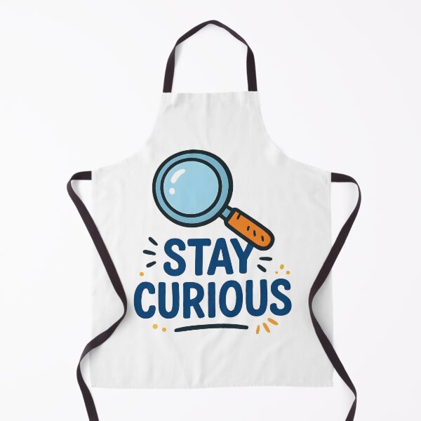 Item preview, Stay Curious Motivational Design with Magnifying Glass. designed and sold by The-T-In-Retro.