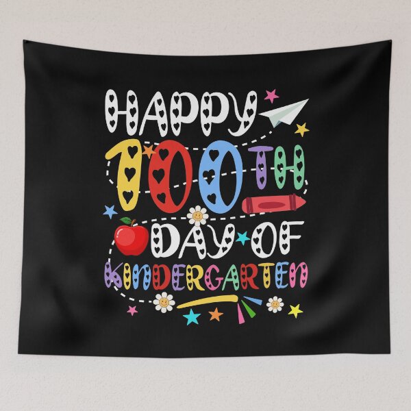 Item preview, Happy 100th Day of School Teachers 100 Days of Kindergarten designed and sold by SakuraPxl.
