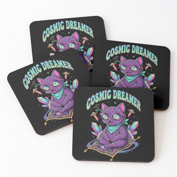 Item preview, Cosmic Dreamer Cat – Psychedelic Space Fantasy Art designed and sold by Dogandesighn.