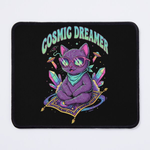 Item preview, Cosmic Dreamer Cat – Psychedelic Space Fantasy Art designed and sold by Dogandesighn.