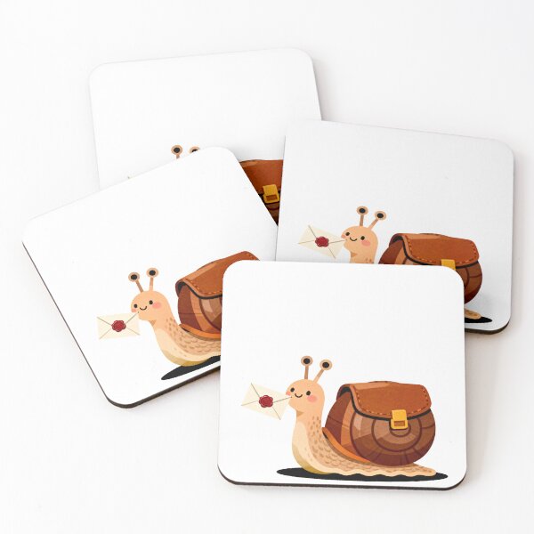 Item preview, Cute Snail Mail Postman - Funny Animal Messenger Illustration designed and sold by RudArtAI.