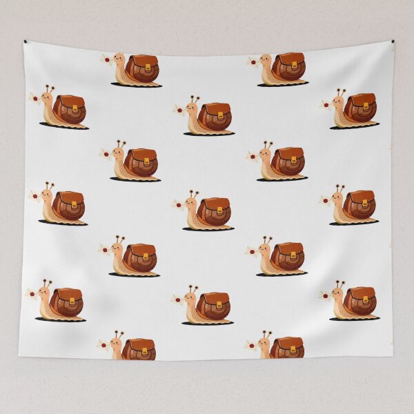 Item preview, Cute Snail Mail Postman - Funny Animal Messenger Illustration designed and sold by RudArtAI.