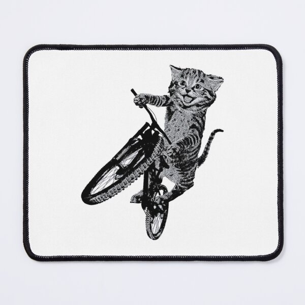 Item preview, Cat Riding Bicycle Wheelie designed and sold by SnorkleSupply.