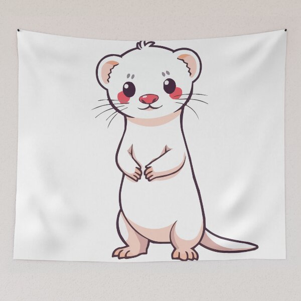 Item preview, Shy Albino Ferret designed and sold by Petzzz.
