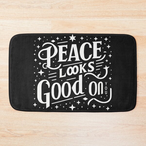 Item preview, Peace Looks Good on You Positive Artistic Typography Inspirational Quote Tee designed and sold by Design-Pro-21.