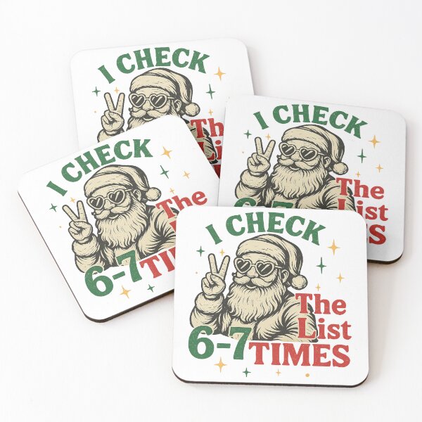 Item preview, Funny Santa I Check The List 6-7 Times designed and sold by Clinomania Art.