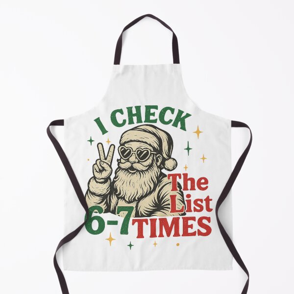 Item preview, Funny Santa I Check The List 6-7 Times designed and sold by Clinomania Art.