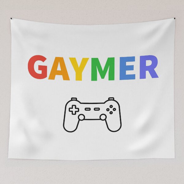 Item preview, Gaymer rainbow controller print (gamer, LGBT+) designed and sold by Printed4all.