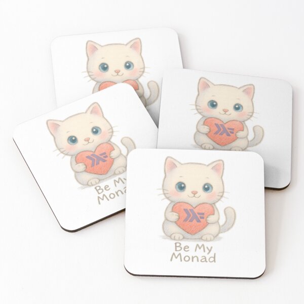 Item preview, Be My Monad | Haskell Cat | Nerdy St Valentine Gift designed and sold by Nerd Romance Café.