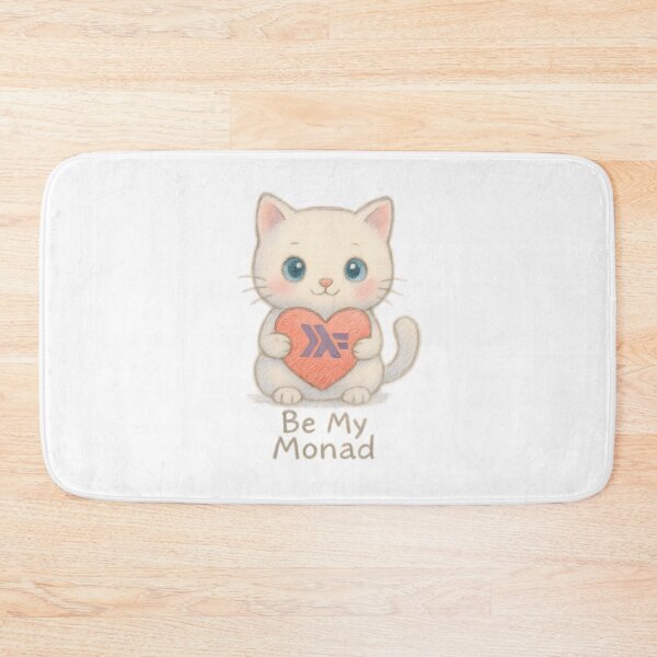 Item preview, Be My Monad | Haskell Cat | Nerdy St Valentine Gift designed and sold by Nerd Romance Café.