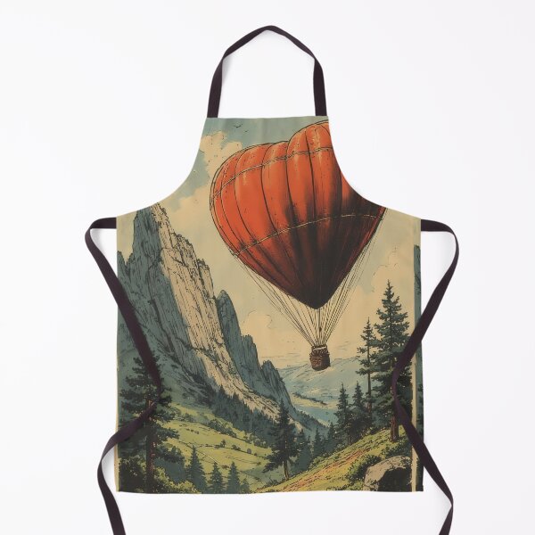 Item preview, Heart-shaped balloon over gentle green mountains designed and sold by Mianku | Für das Leben.