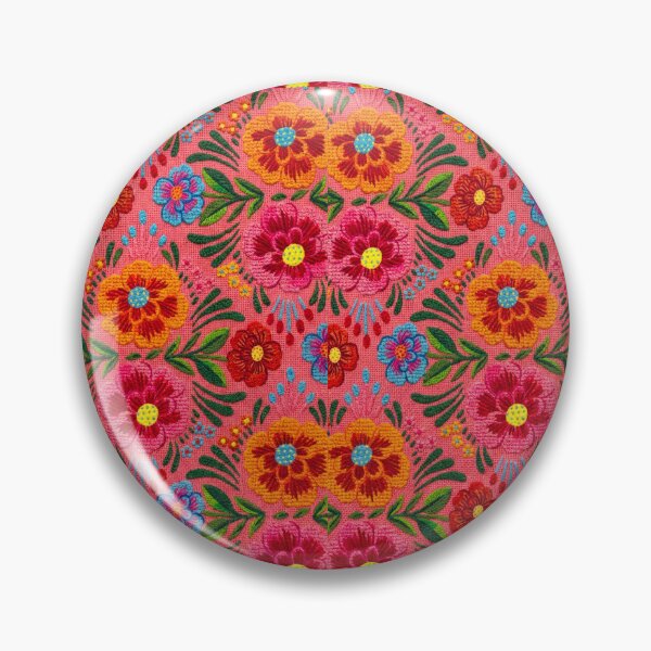 Item preview, Floral Art on a Huipil Embroidered in Pink designed and sold by SAUHER.