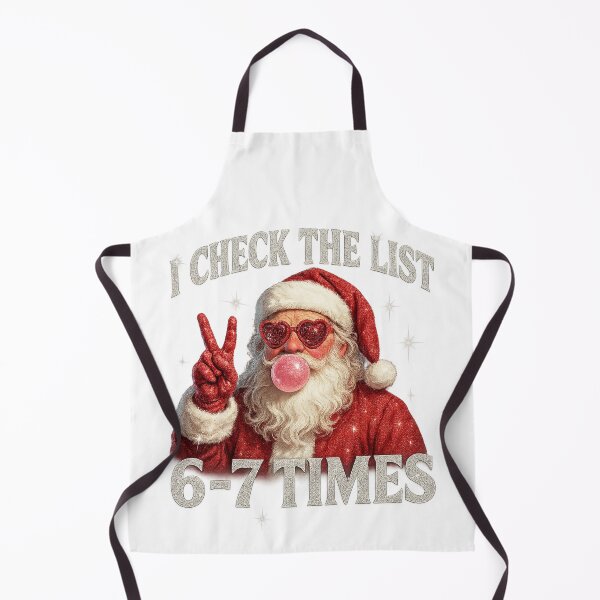 Item preview, Funny Santa I Check The List 6-7 Times Retro Humor designed and sold by Clinomania Art.