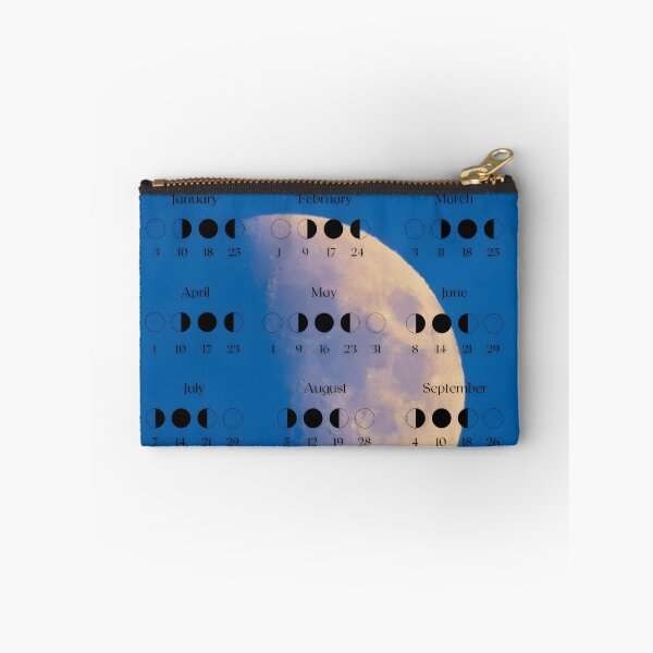 Item preview, Lunar 2026 Calendar – Monthly Moon Phases on Blue designed and sold by EmeraldeaDesign.
