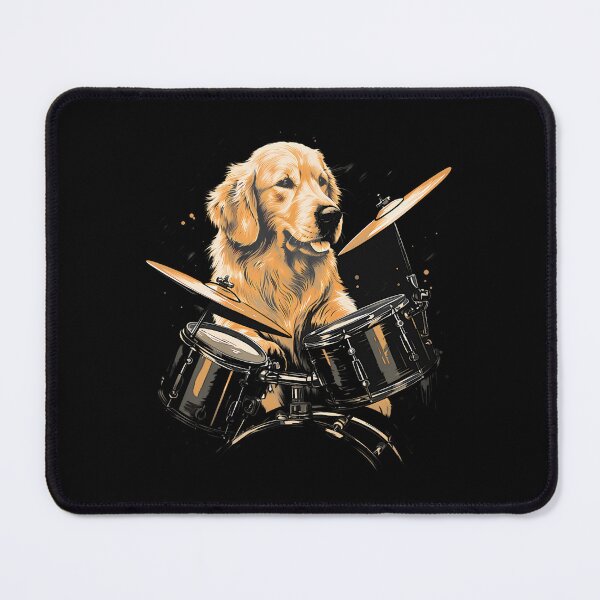Item preview, Funny Golden Retriever Dog Playing Drums designed and sold by LydiaShirley.