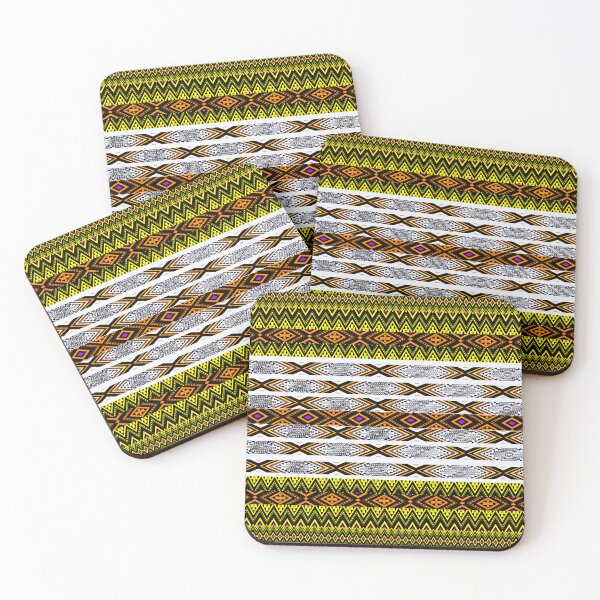 Item preview, Thai ethnic style pattern - Flow on yellow designed and sold by Sukjai@Design.