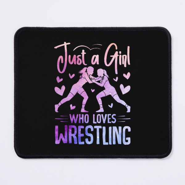 Item preview, Just A Girl Who Loves Wrestling Submission Mat Sport designed and sold by CleoRoseanna.