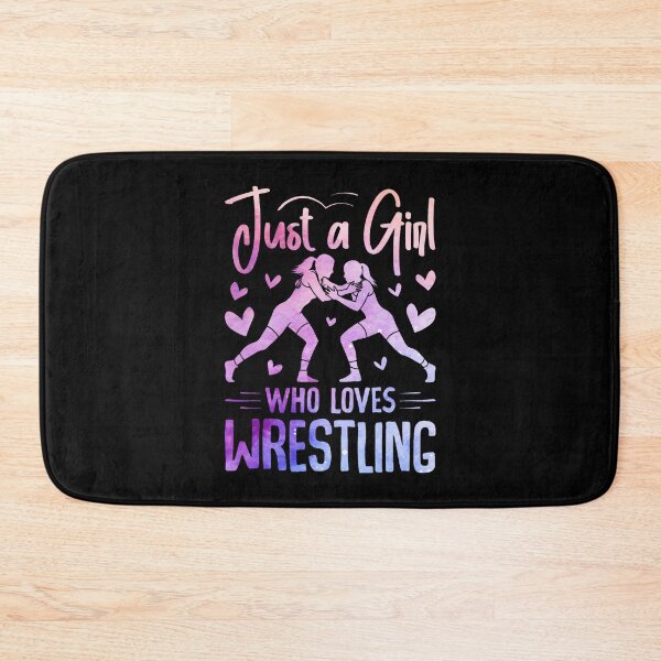 Item preview, Just A Girl Who Loves Wrestling Submission Mat Sport designed and sold by CleoRoseanna.