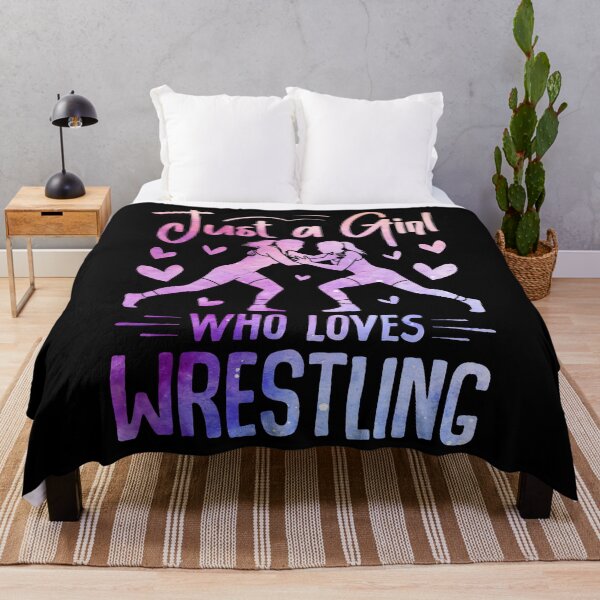 Item preview, Just A Girl Who Loves Wrestling Submission Mat Sport designed and sold by CleoRoseanna.