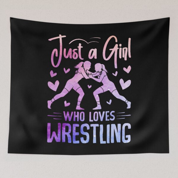 Item preview, Just A Girl Who Loves Wrestling Submission Mat Sport designed and sold by CleoRoseanna.