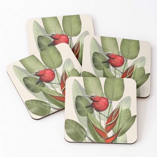 Item preview, Crimson Sunbird on Heliconia designed and sold by Art_By_Wing.