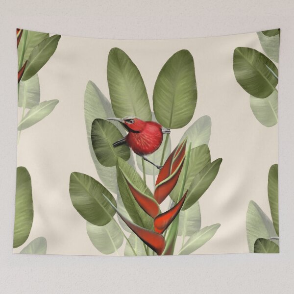 Item preview, Crimson Sunbird on Heliconia designed and sold by Art_By_Wing.