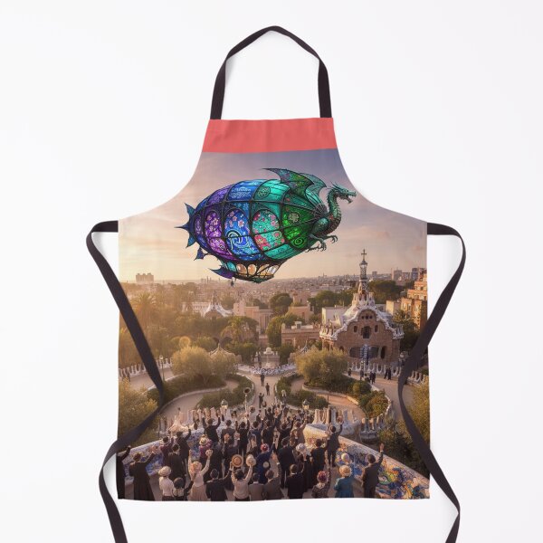 Item preview, Historic Art Nouveau Spain Barcelona 1900’s Airship Park Güell designed and sold by AppliedAtelier.