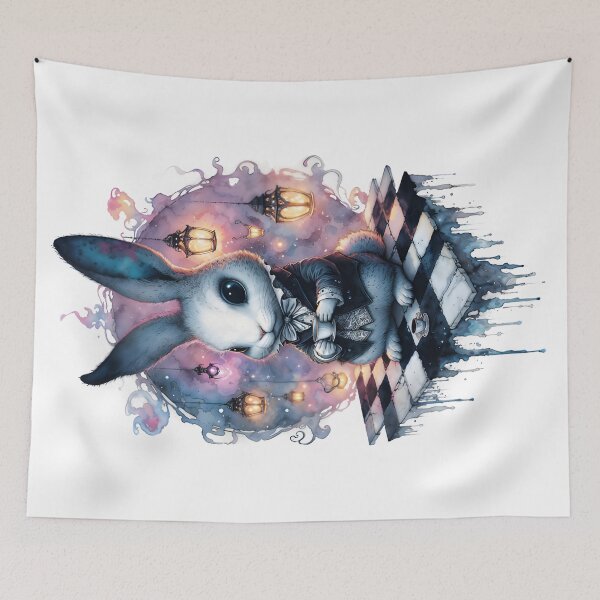 Item preview, Gothic Watercolor Rabbit Lantern Fantasy designed and sold by RubisLeaf.