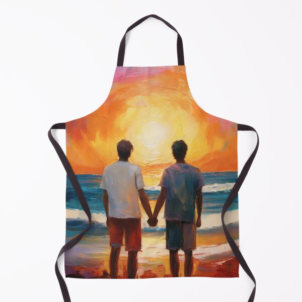 Item preview, Two men in love hand in hand at the seaside designed and sold by Photopat.