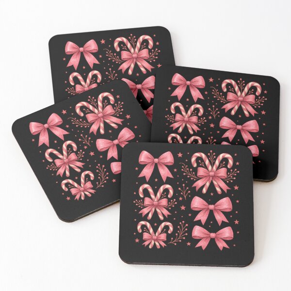 Item preview, Christmas Candy Canes Pink Bow Girly Holiday designed and sold by hemagamo.