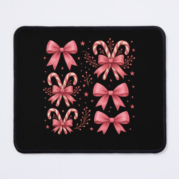 Item preview, Christmas Candy Canes Pink Bow Girly Holiday designed and sold by hemagamo.
