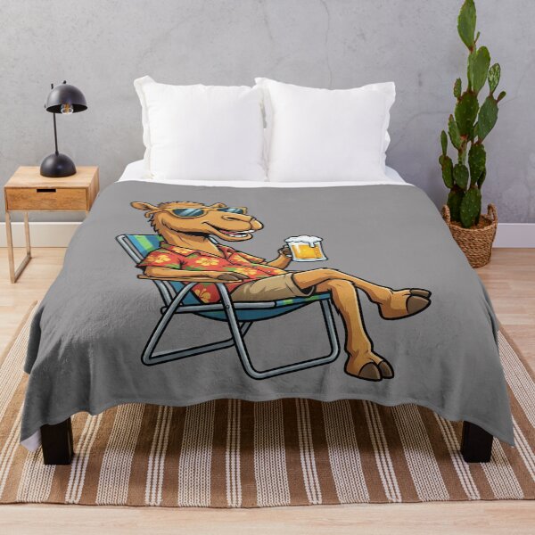 Item preview, Cool Camel: Funny Camel Enjoying a Beer – Comedy Camel Drinking T-Shirt designed and sold by Grang Art Artistic Designs.