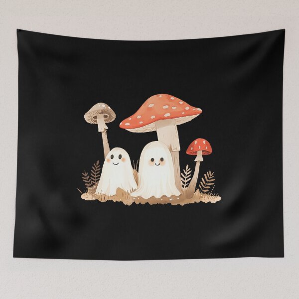 Item preview, Aesthetic Cottagecore Goblincore Mushroom Cute Spooky Ghost designed and sold by GraceShelley.